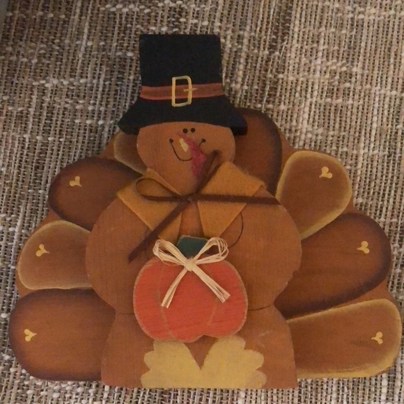 VINTAGE TABLETOP PILGRIM TURKEY WOOD DECOR - Picture 6 of 6